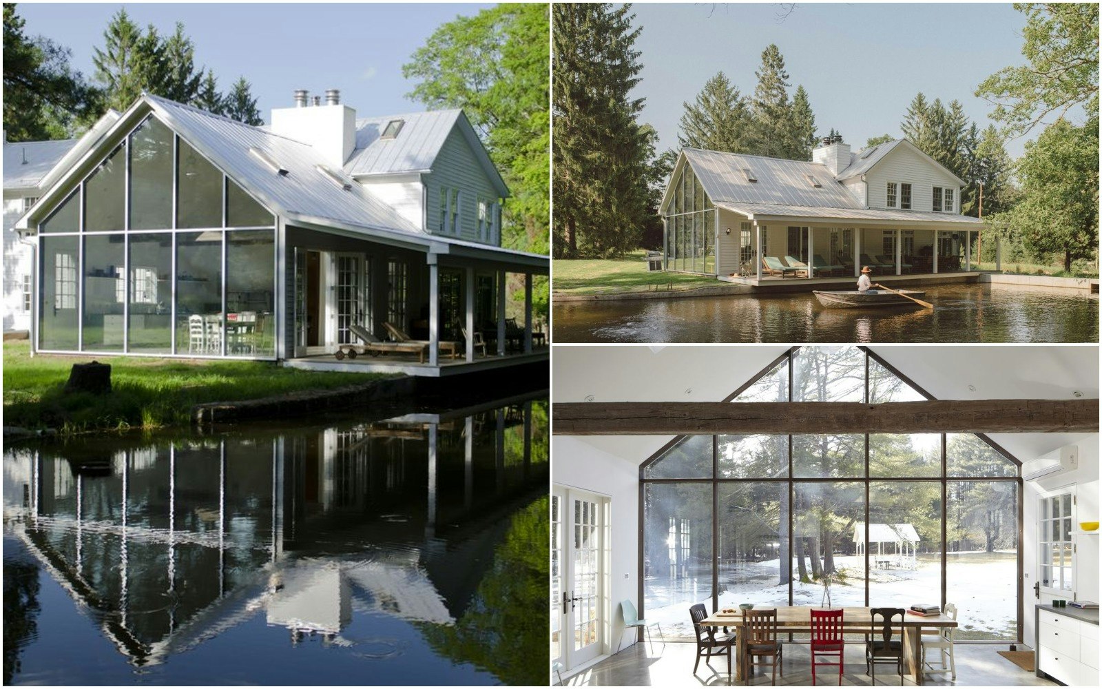 A glass home in rural New York