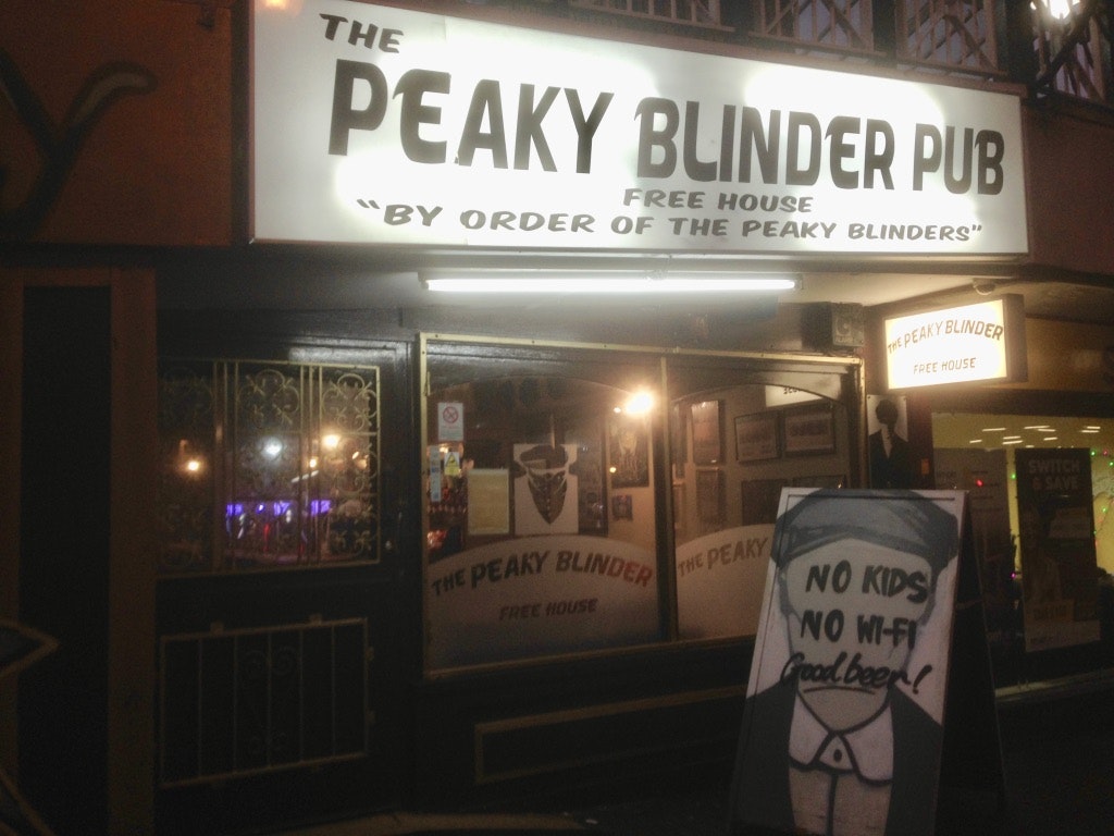The outside of the Peaky Blinder Pub in Birmingham