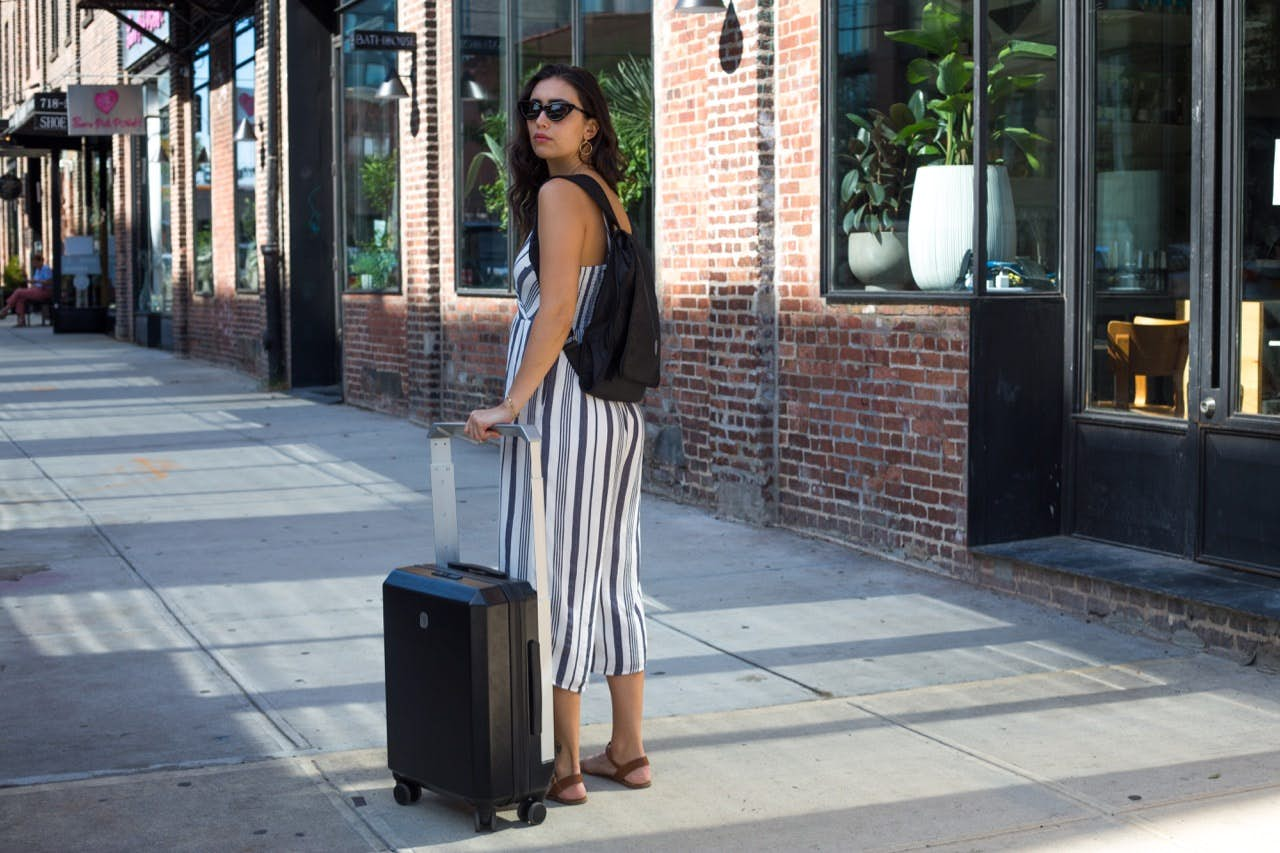 suitcase made from recycled materials