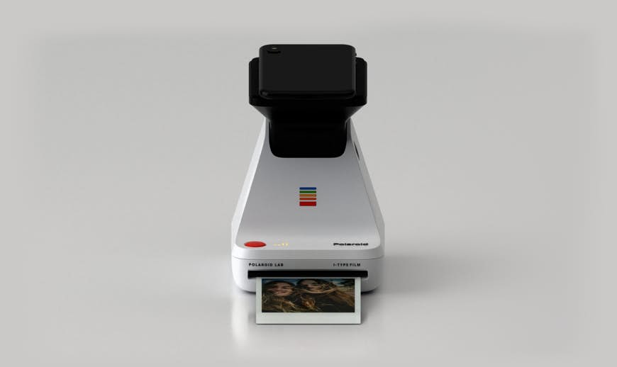 Polaroid Lab-skrivaren, som en smartphone kan anslutas till. 