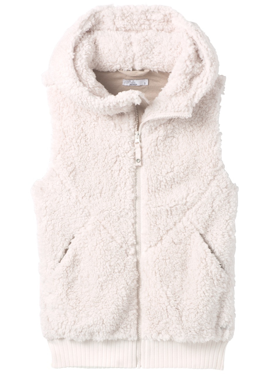 prAna's Permafrost hooded vest in cream