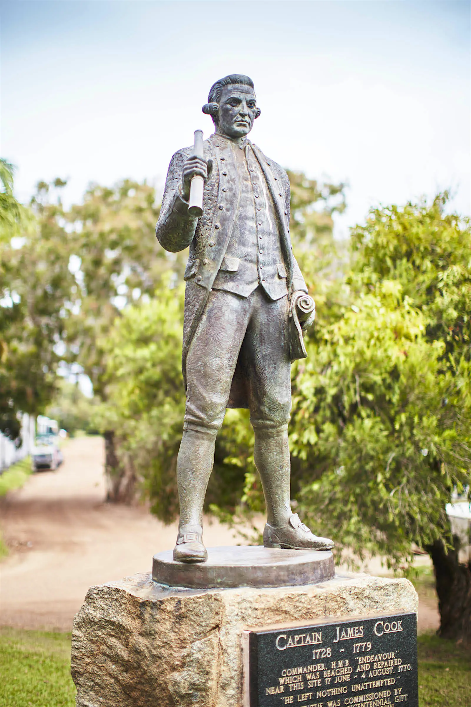 Cook statue Cooktown Queensland Australia Captain James Cook's statue in Cooktown
