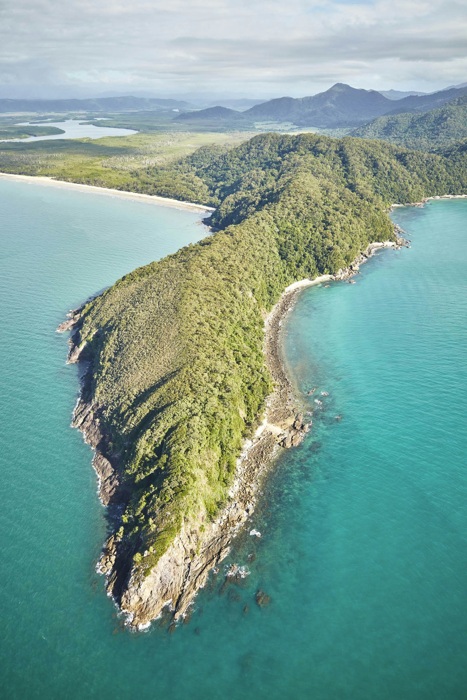 An aerial view of finger-like Cape Kimberley
