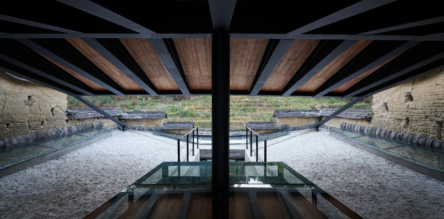 The roof mezzanine at the Paddy Field Bookstore in China