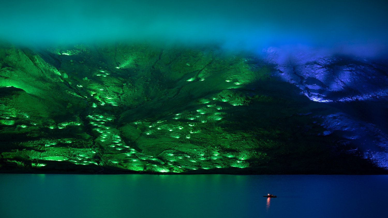 The Savage Beauty light installation in the Connemara Hills