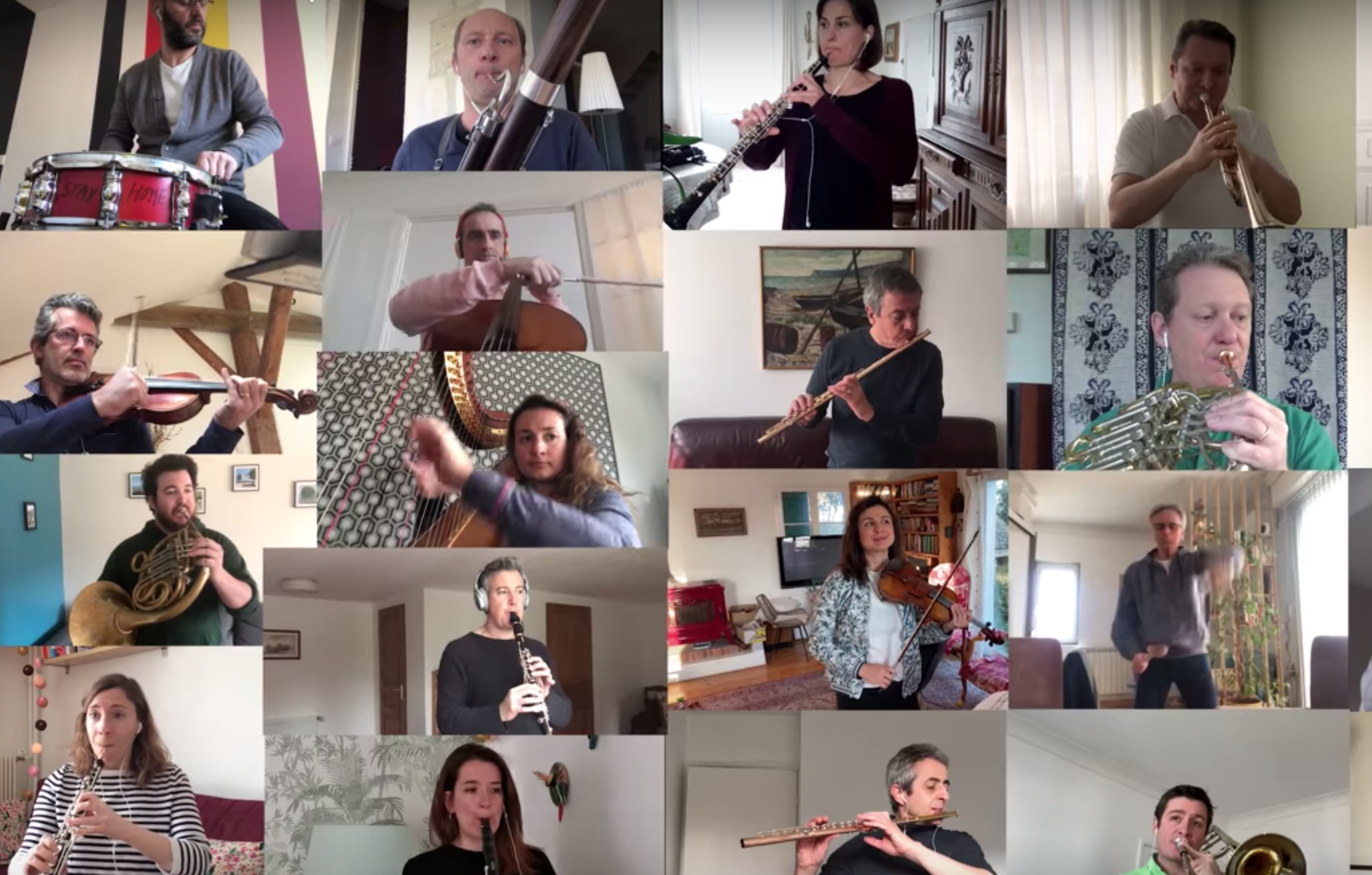 Montage of musicians from the National Orchestra of France