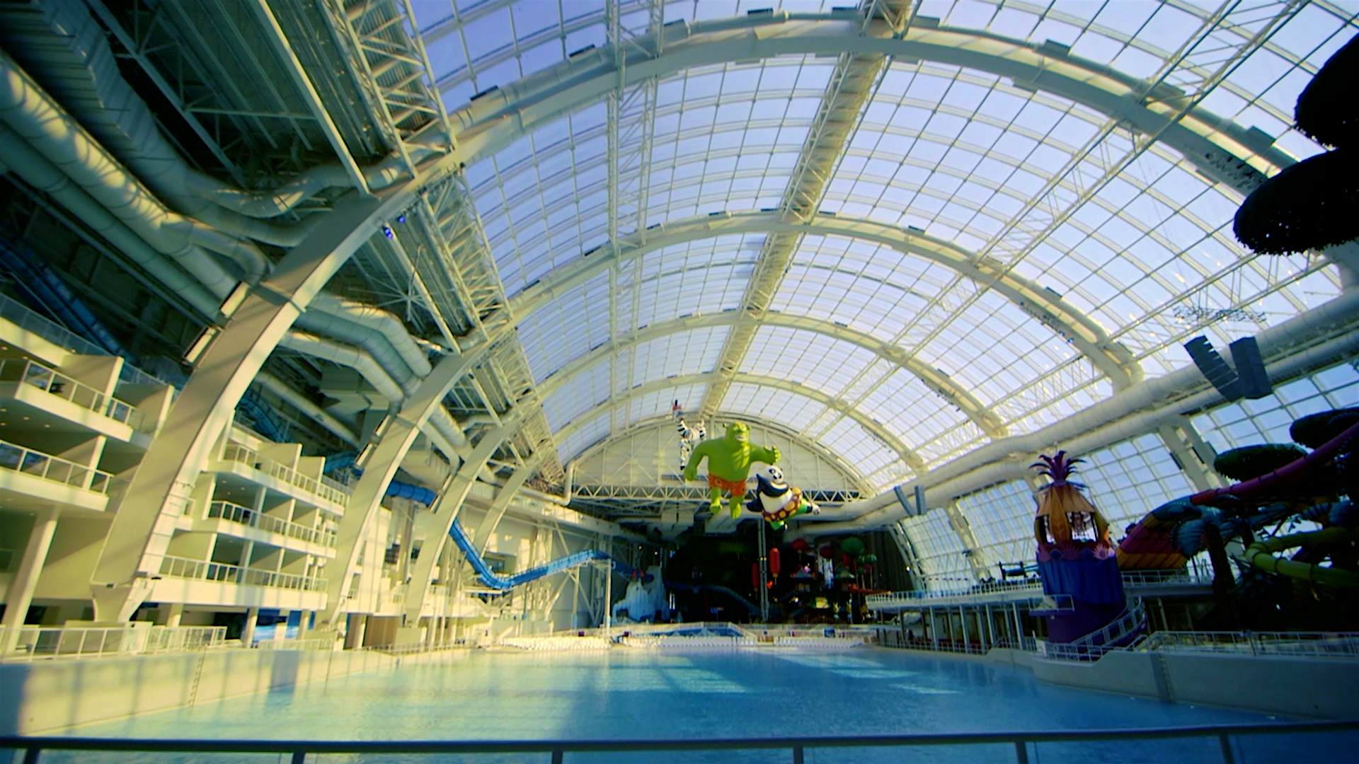 O maior parque aquático da América do Norte será inaugurado este mês