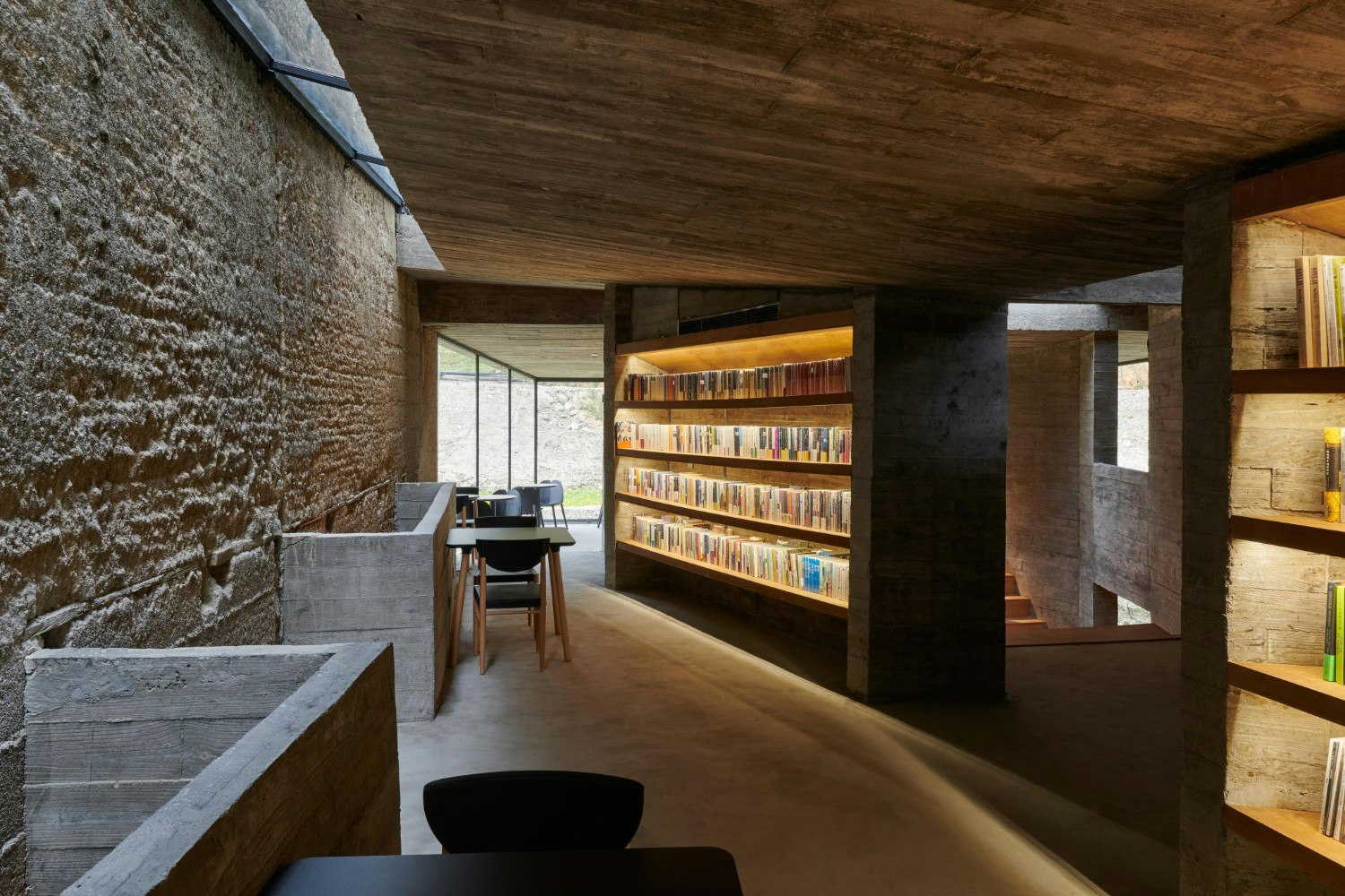 The second floor reading area at the Paddy Field Bookstore in China