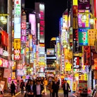 Billboards in the Kabuki-cho district of Shinjuku, Tokyo, a nightlife district known as Sleepless Town. 