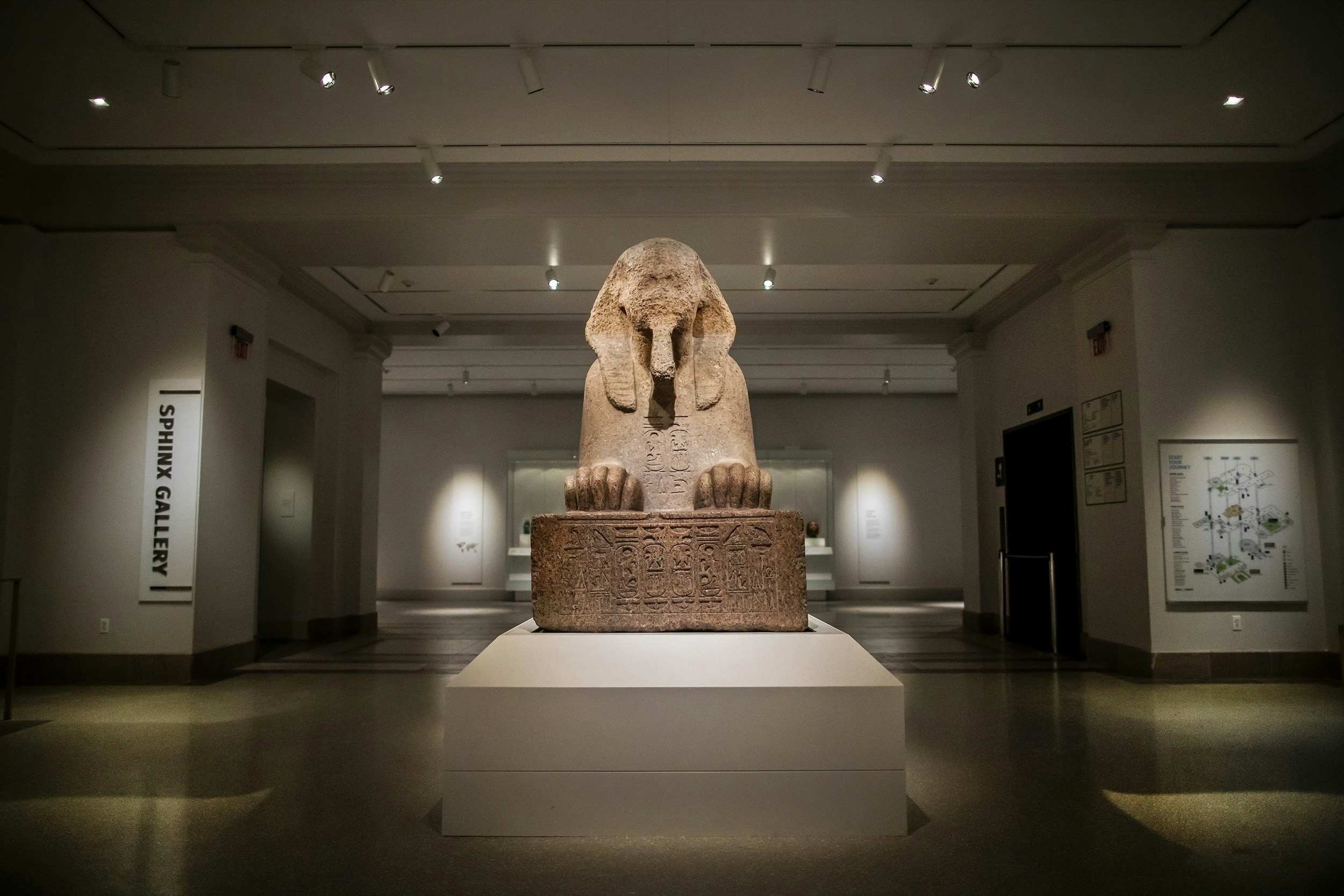 A Sphinx is one of the primary attractions at the Penn Museum in Philadelphia