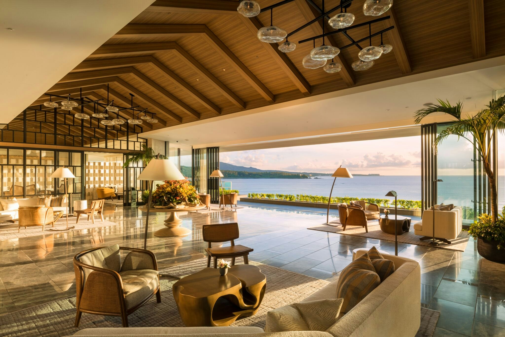Guests can enjoy spectacular views for the Sunset Lobby