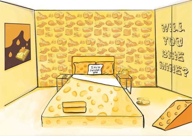 A rendering of The Cheese Suite Bedroom