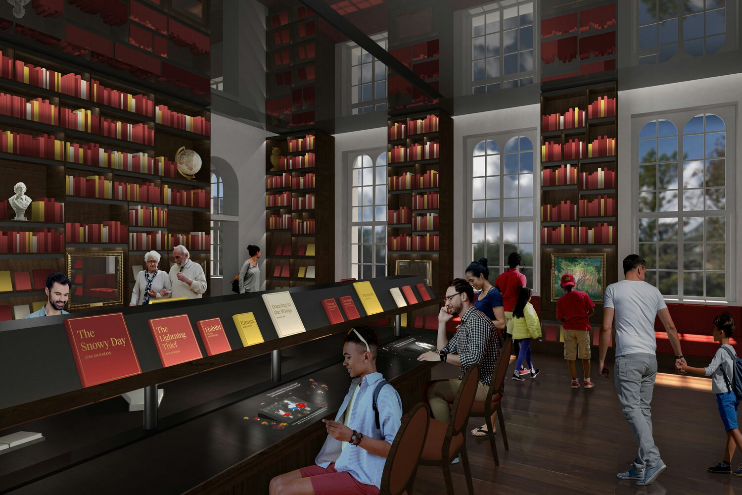 Readers in a large book-lined room.jpg