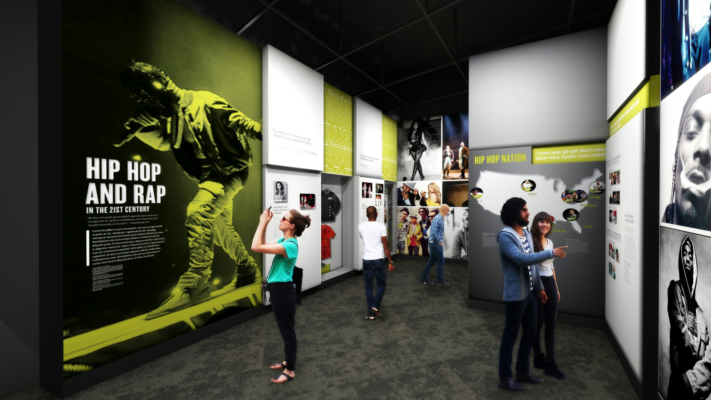 Hip-hop displays and artefacts at the National Museum of African American Music