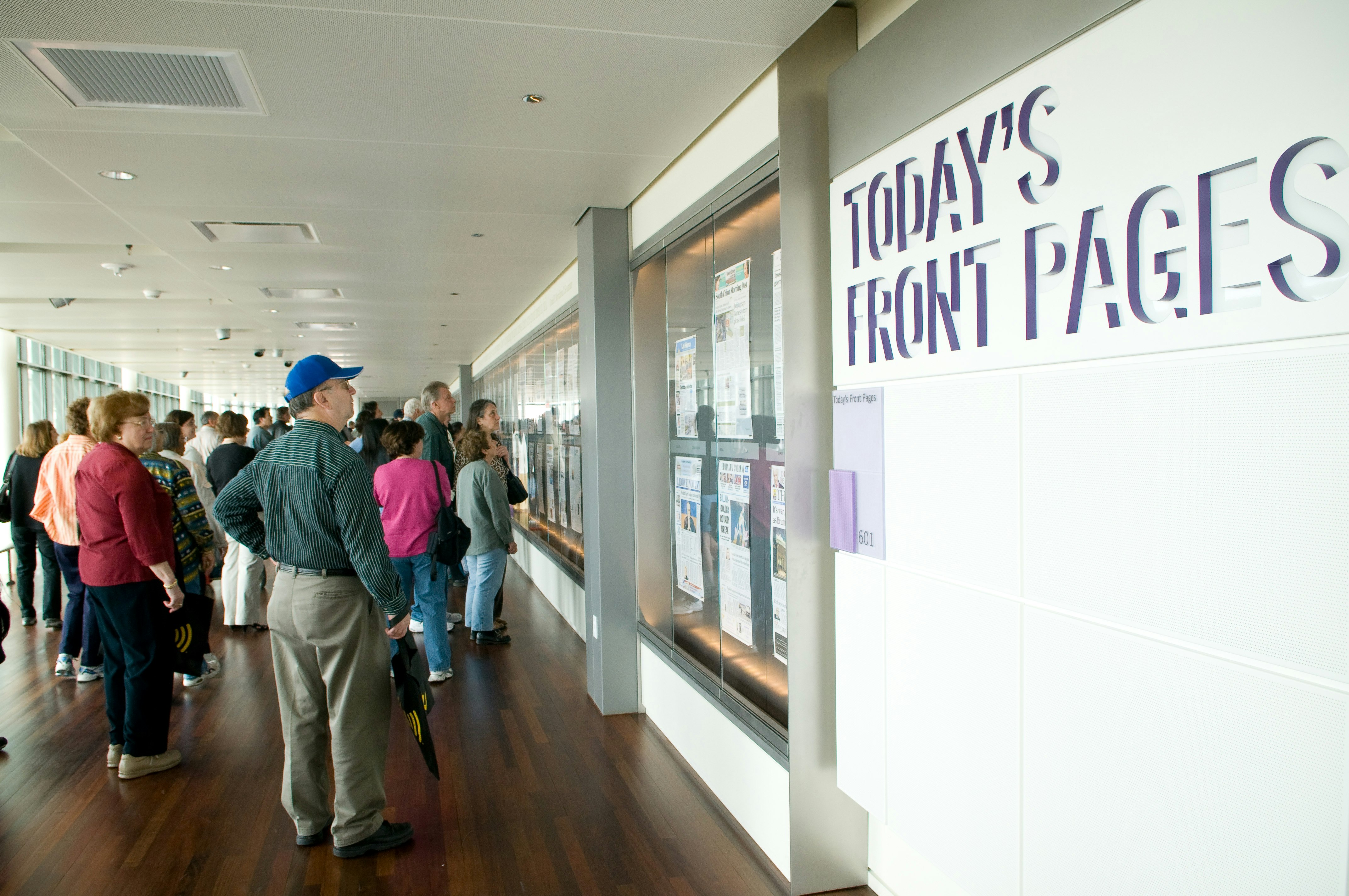 Today's Front Pages gallery at the Newseum