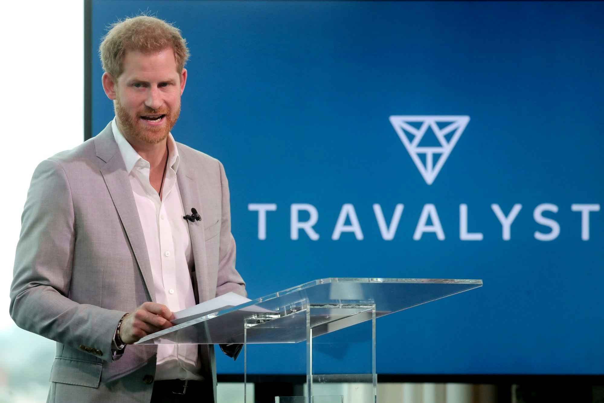 Prince Harry at the launch of Travalyst