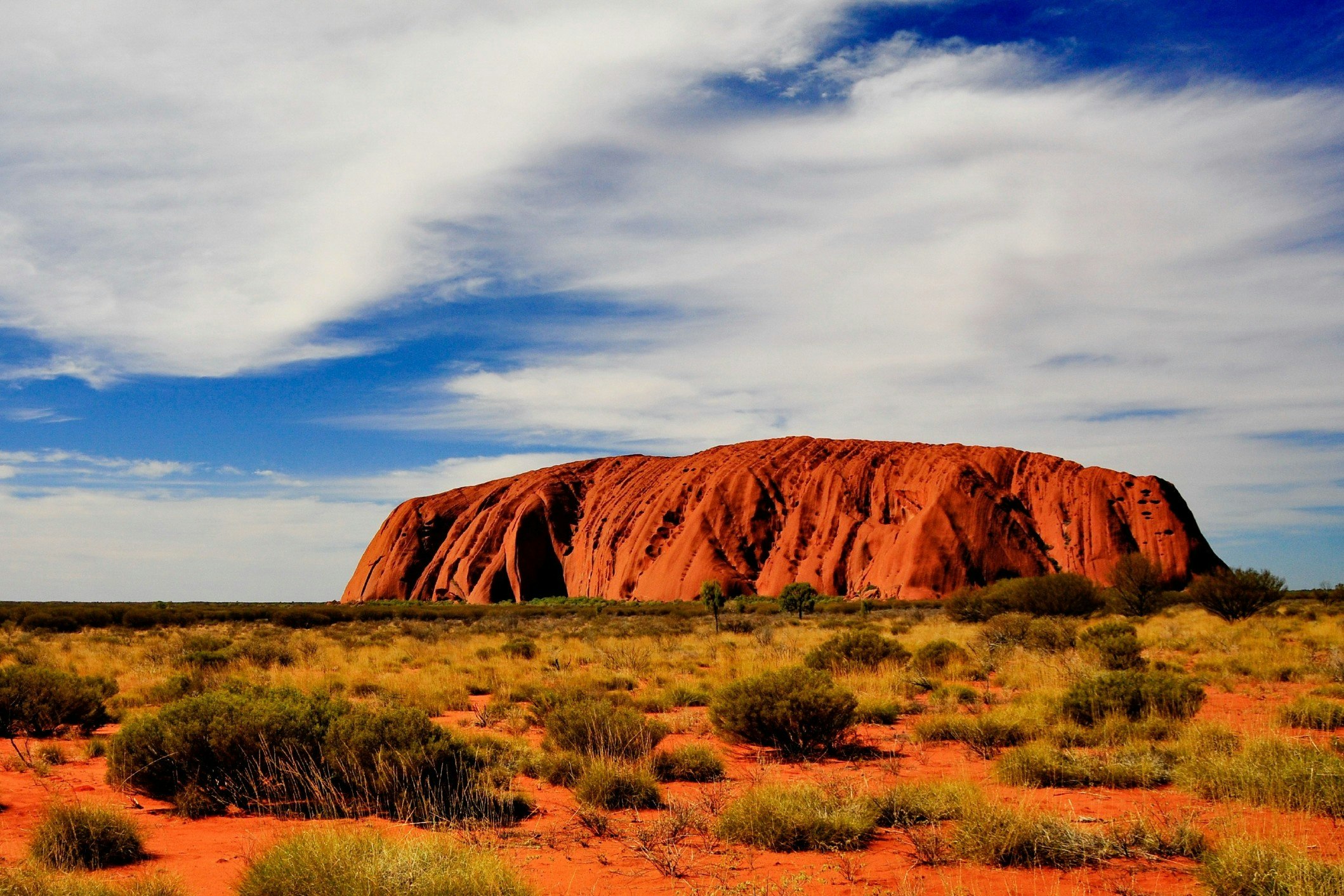 Uluru  is a very important Aboriginal sacred site in Uluru-Kata Tjuta National Park Northern Territory Australia