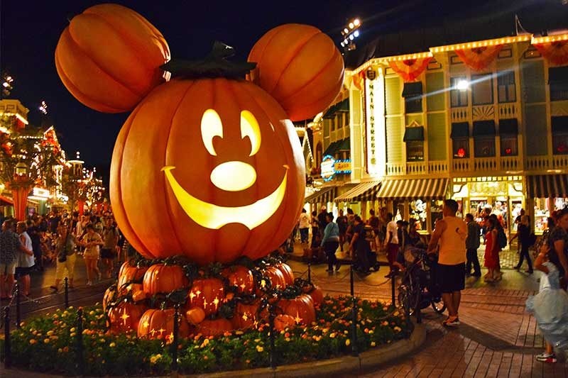 Mickey Mouse jack-o-lantern at Disneyland