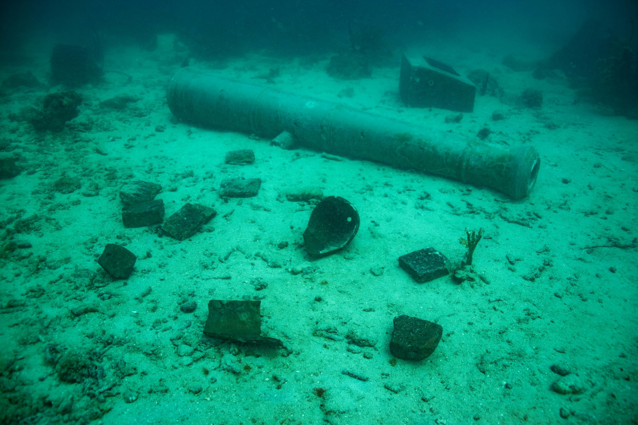 Shipwreck artefacts at the Underwater Museum in the Domican Republic