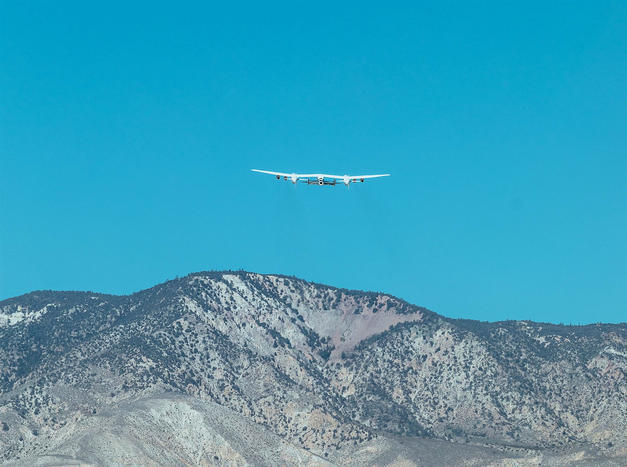 SpaceShipTwo Unity and VMS Eve take off from Mojave, CA and head towards Virgin Galactic's Gateway to Space, Spaceport America, New Mexico.