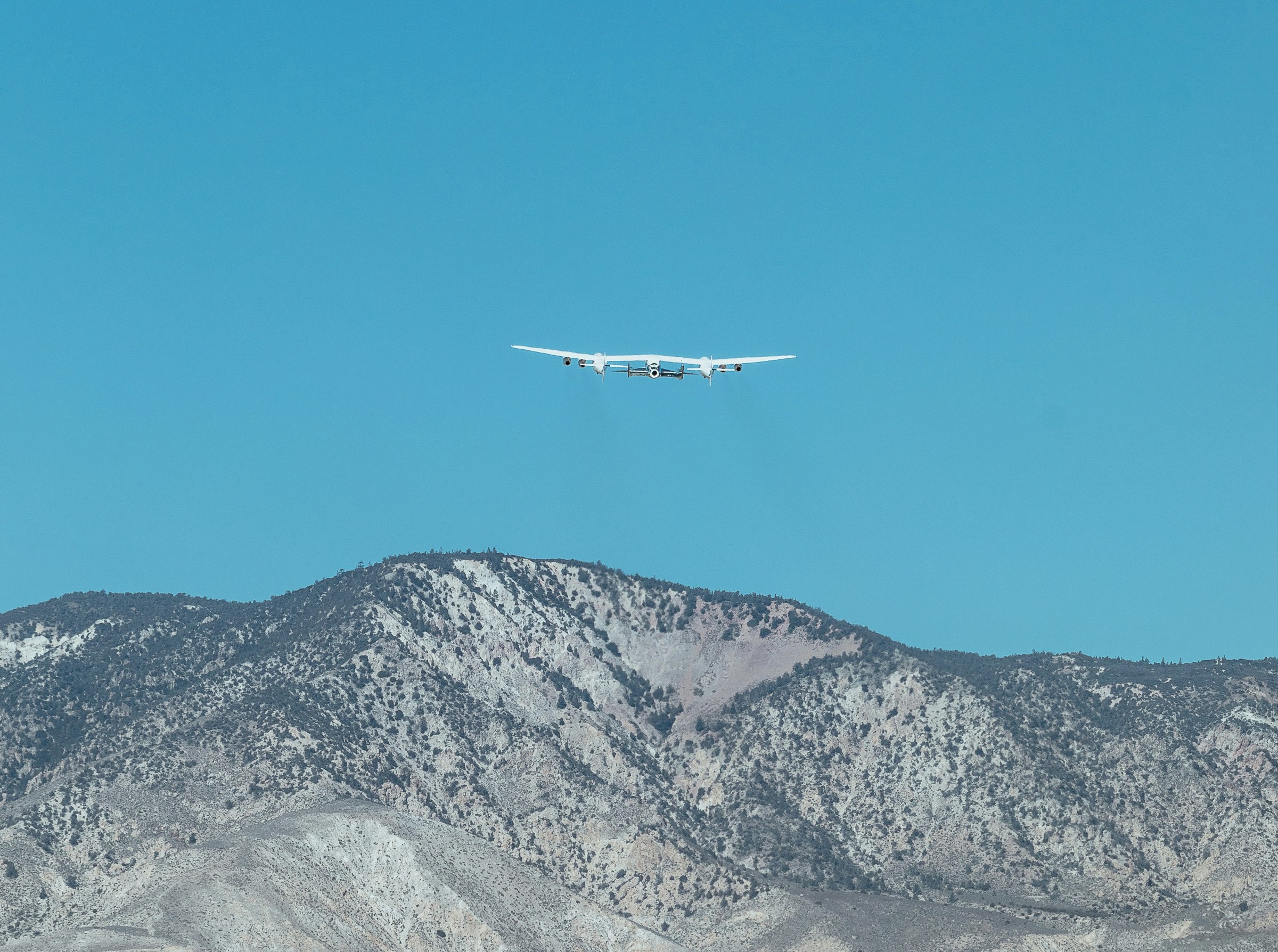 SpaceShipTwo Unity and VMS Eve take off from Mojave, CA and head towards Virgin Galactic's Gateway to Space, Spaceport America, New Mexico.