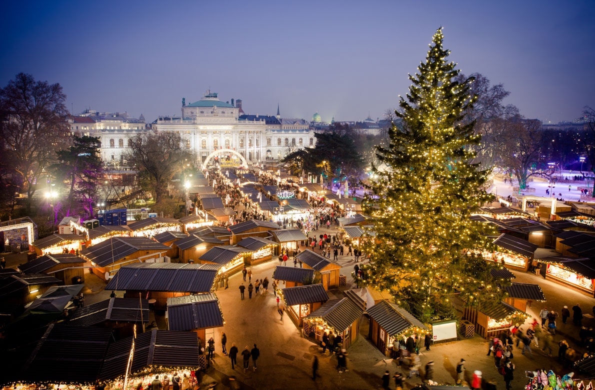 The Vienna Christmas market in Austria