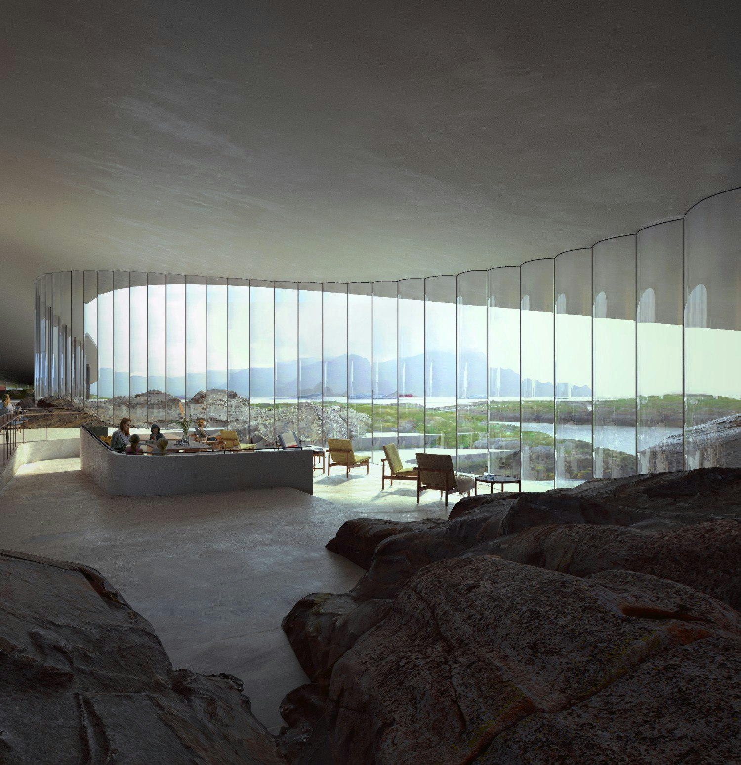 A rendering of The Whale in Andoya, Norway