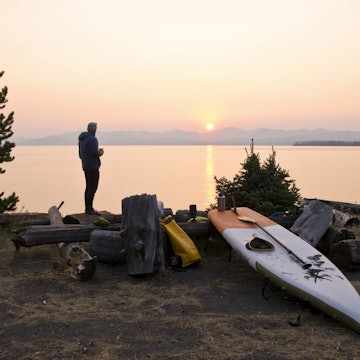 Yellowstone National Park paddling lakes sunset.jpg