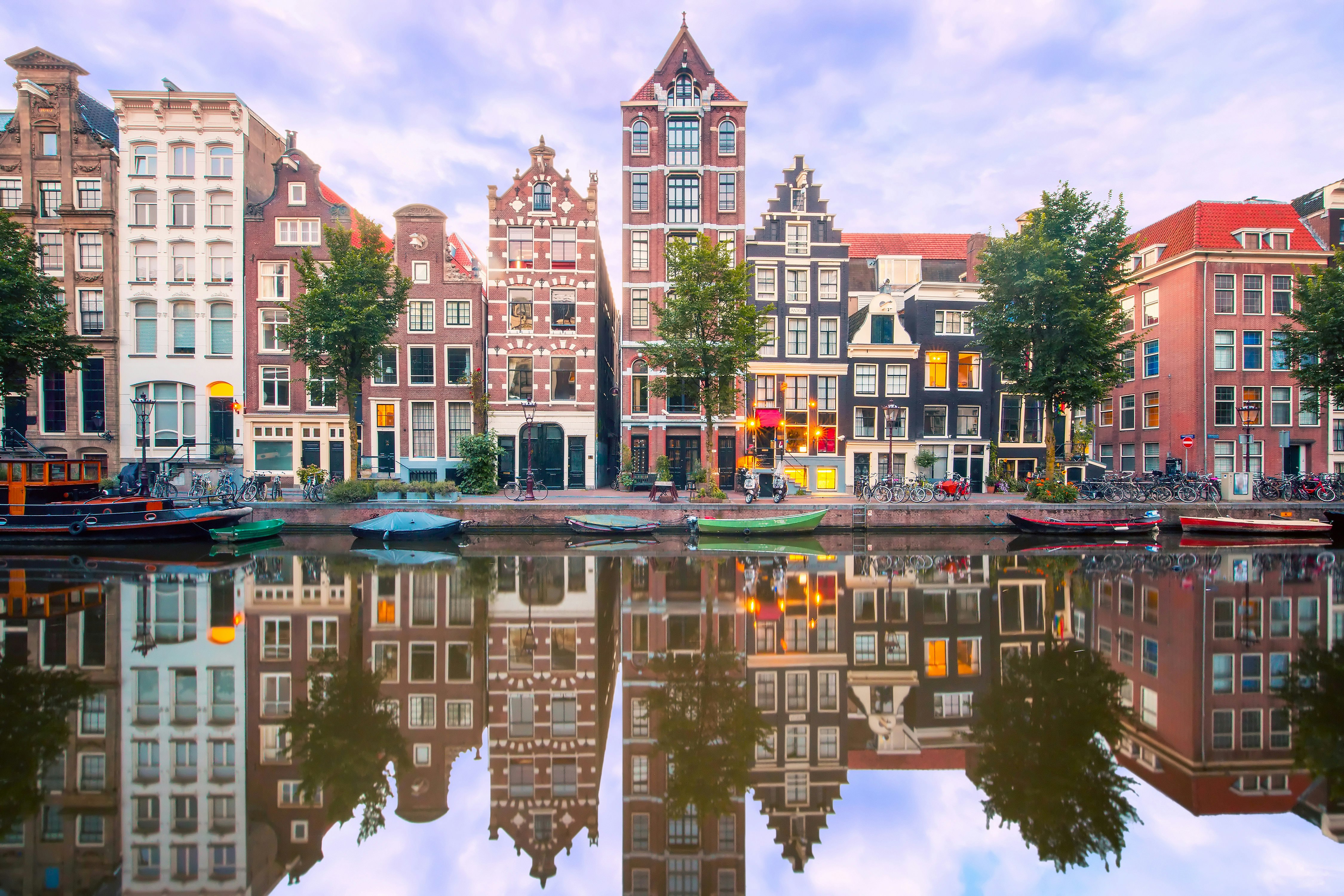 A picture of Amsterdam and its canals