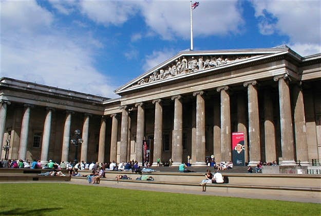 The exterior of the British Museum in London