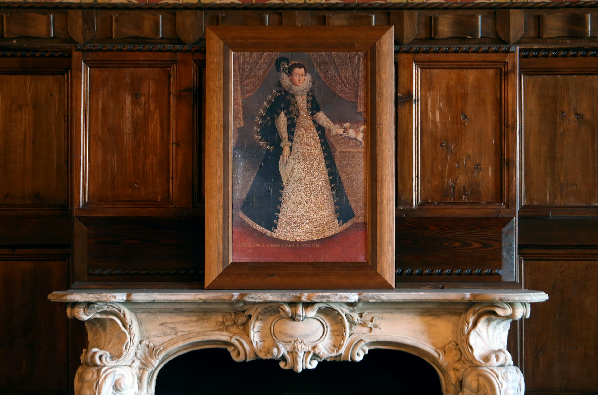 A Renaissance style portrait of Barbara, the ghost said to be hunting the castle