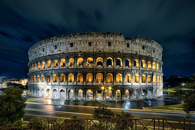 Colosseum in Rome at night