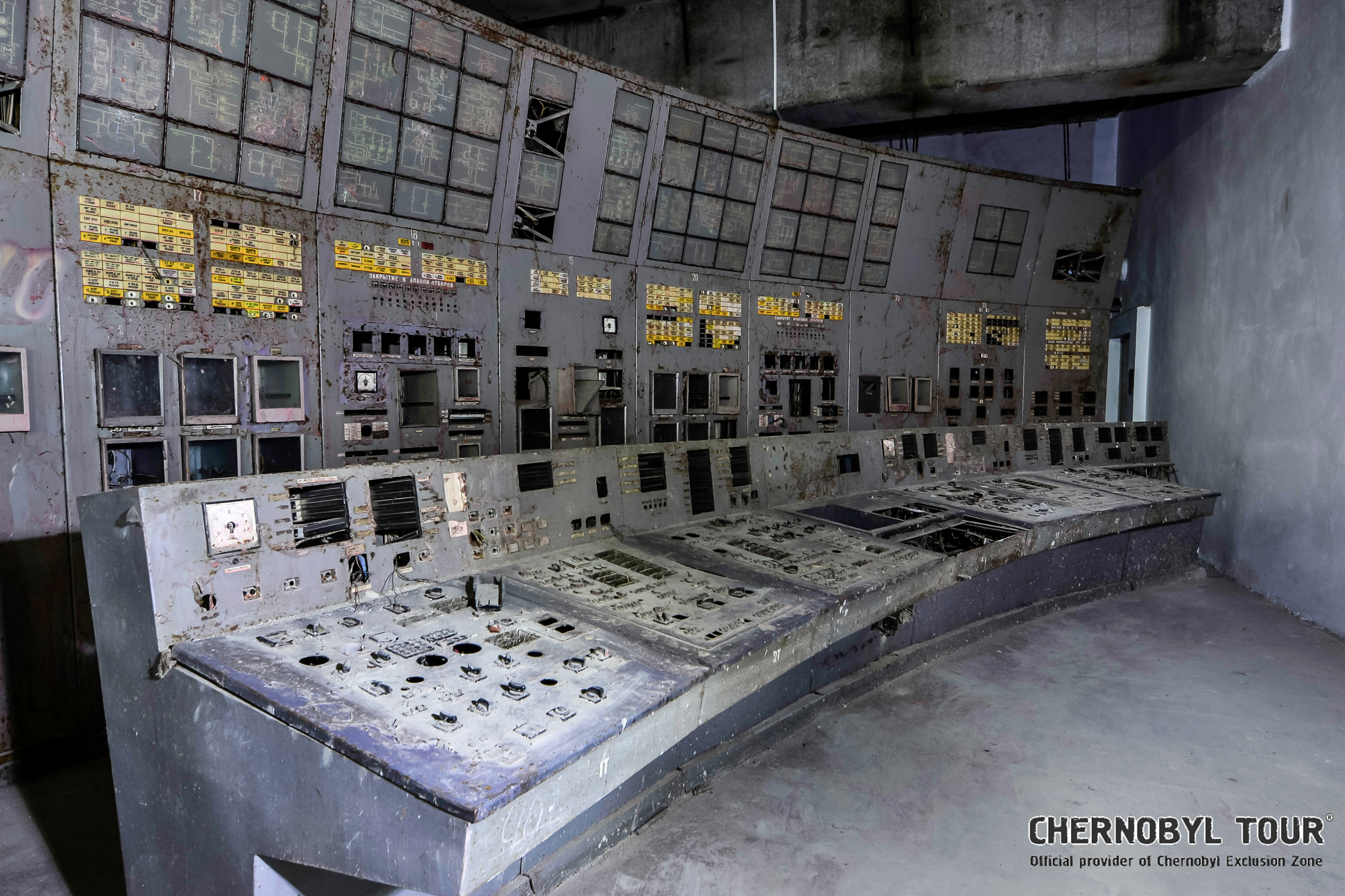 Reactor No. 4 control room