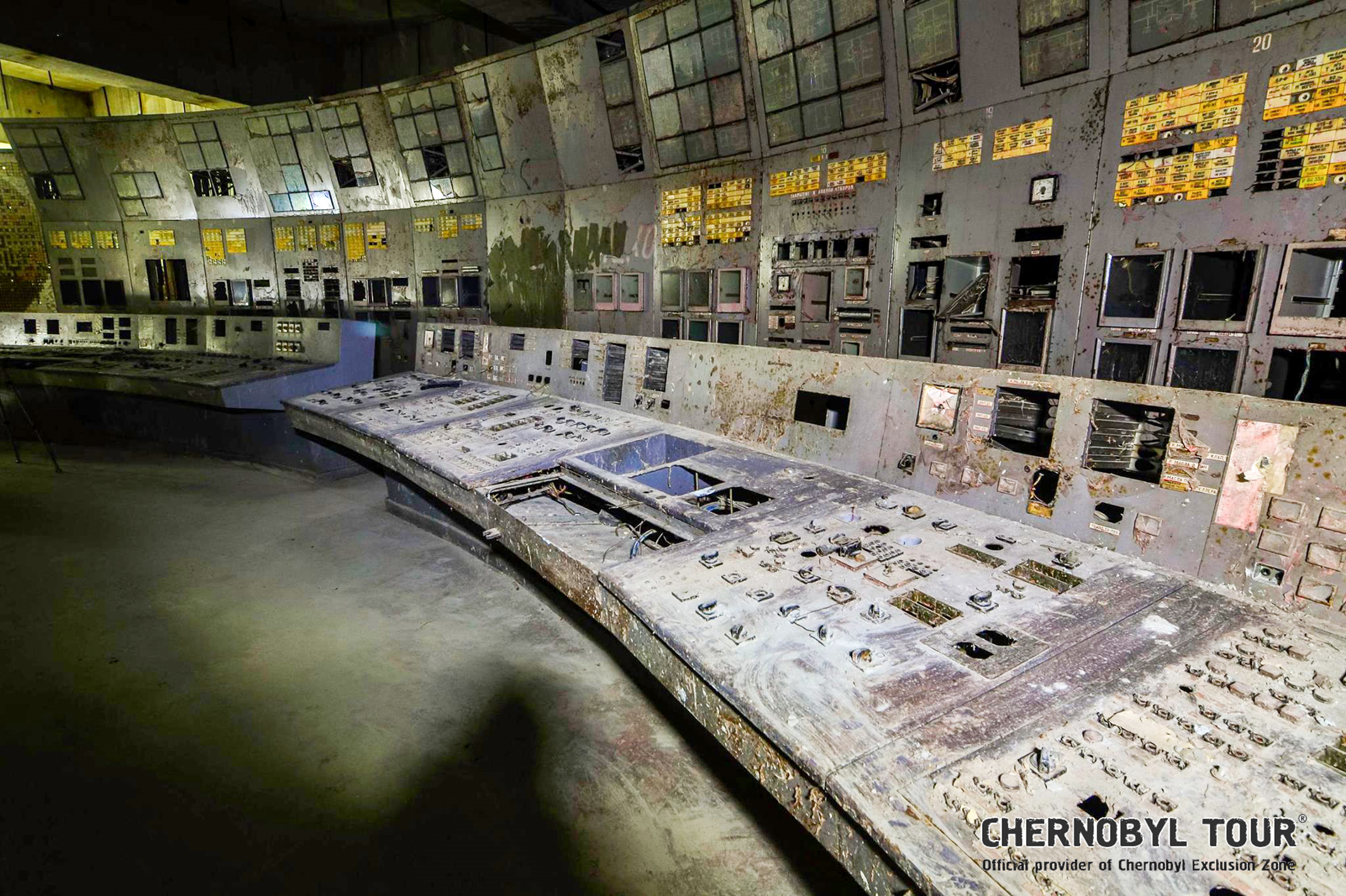 Chernobyl's highly radioactive Reactor No. 4 control room