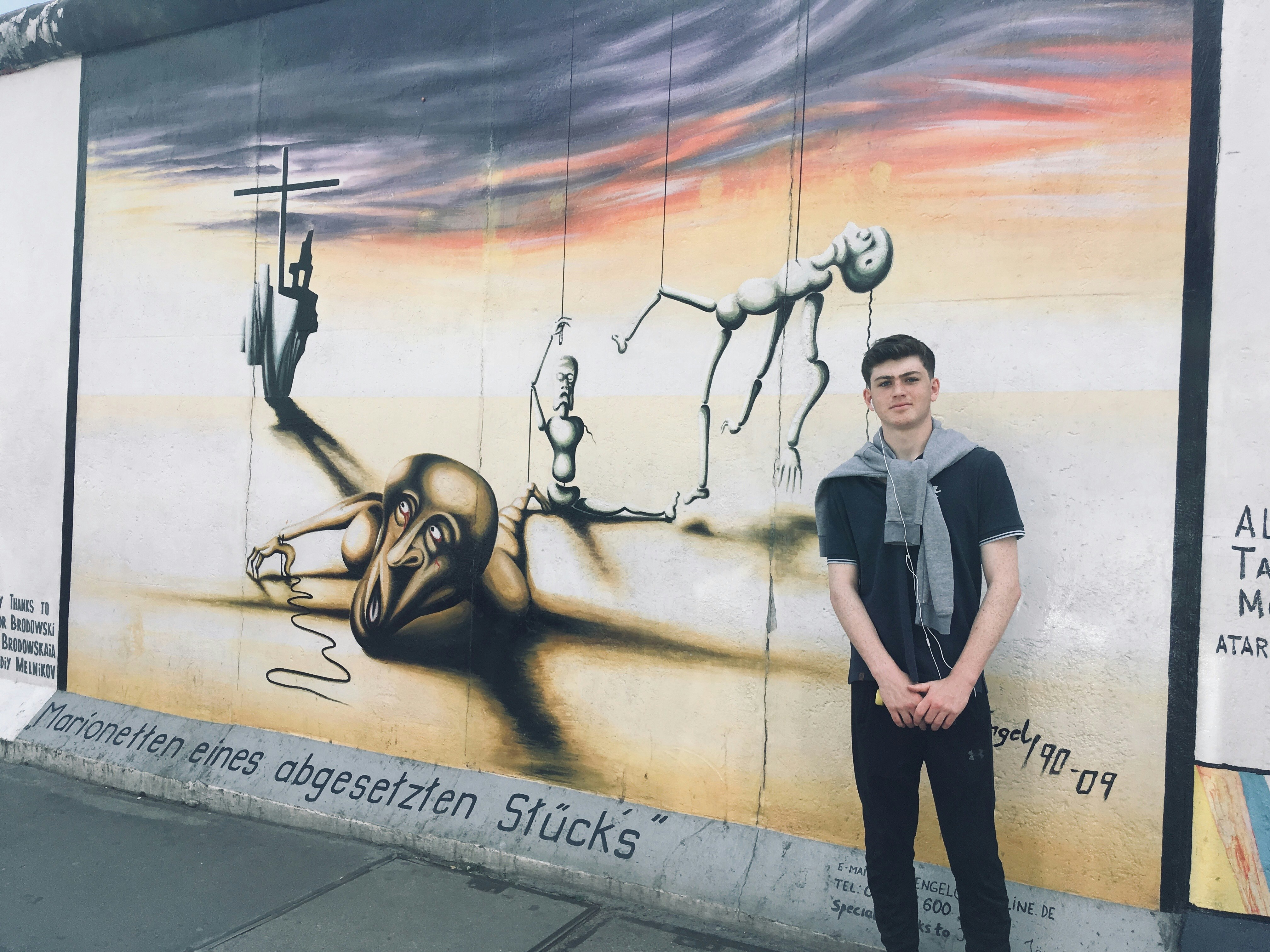 Ethan at Berlin's East Side Gallery