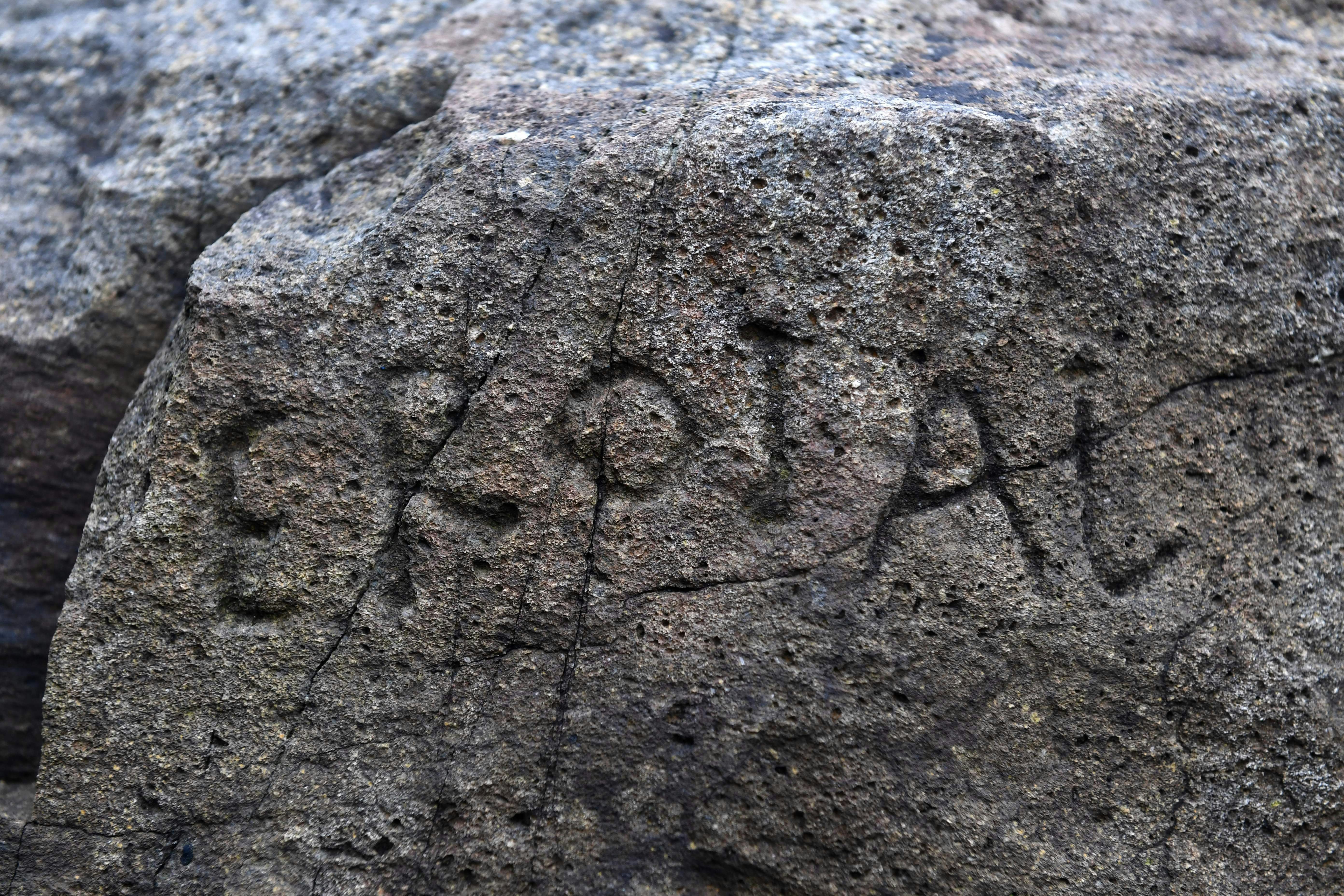 A picture of a word on the Plougastel-Daoulas rock
