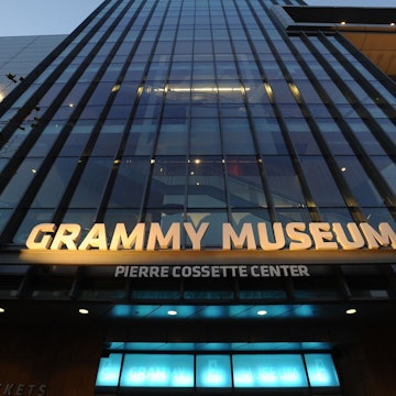 Grammy Museum building exterior with sign