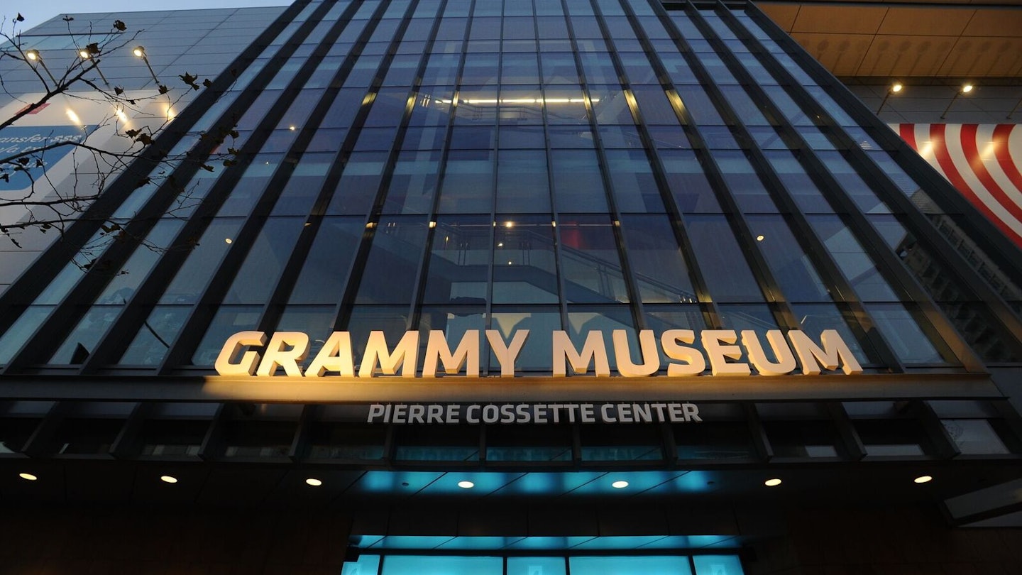 Grammy Museum building exterior with sign