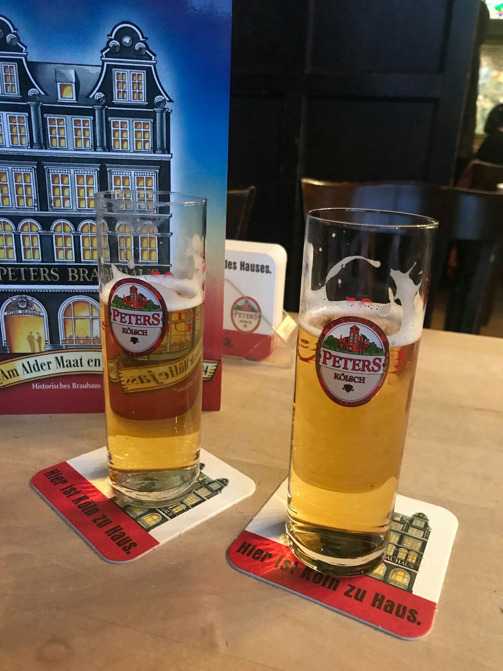 Two small glasses of beer