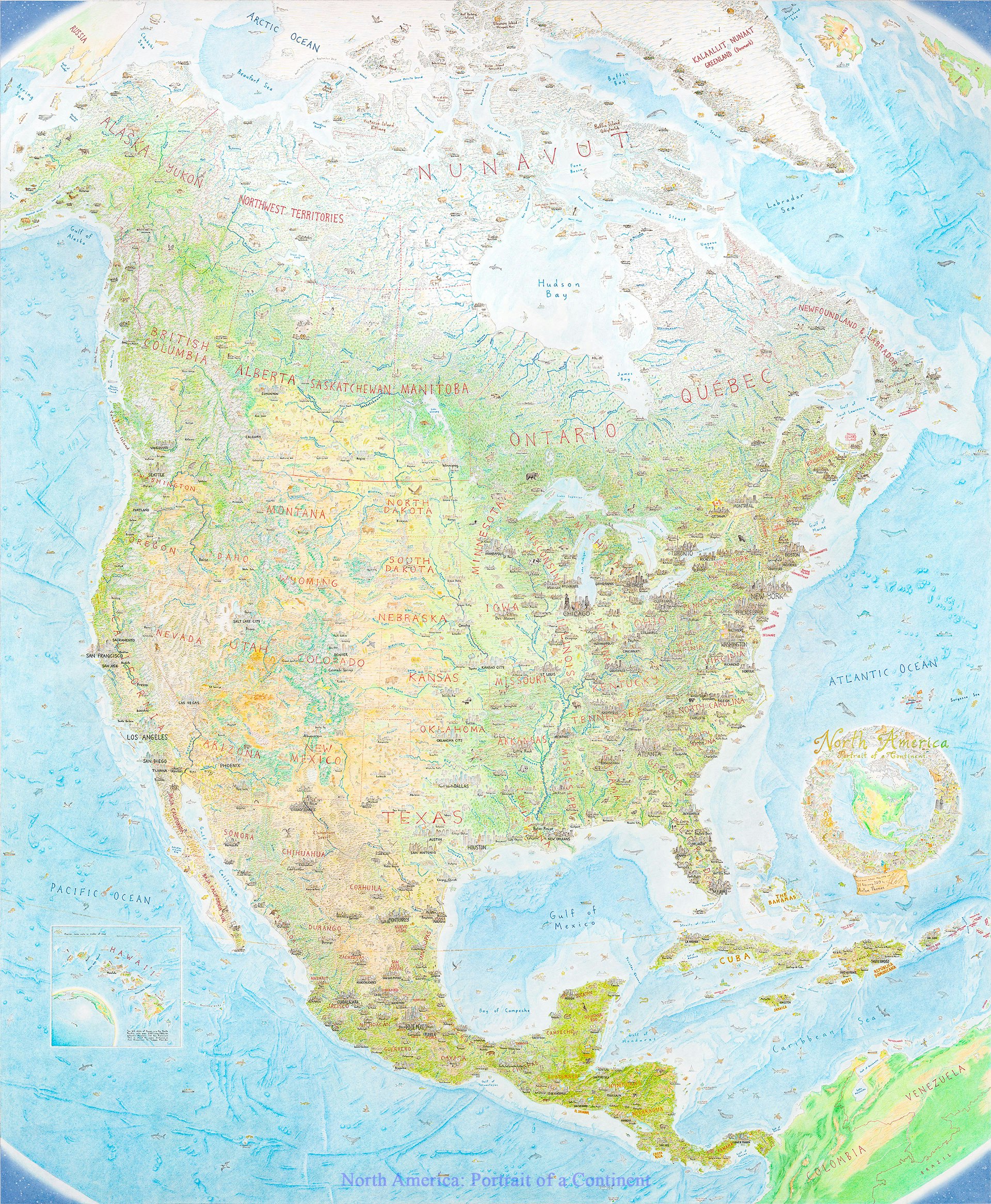 A full picture of the North America map