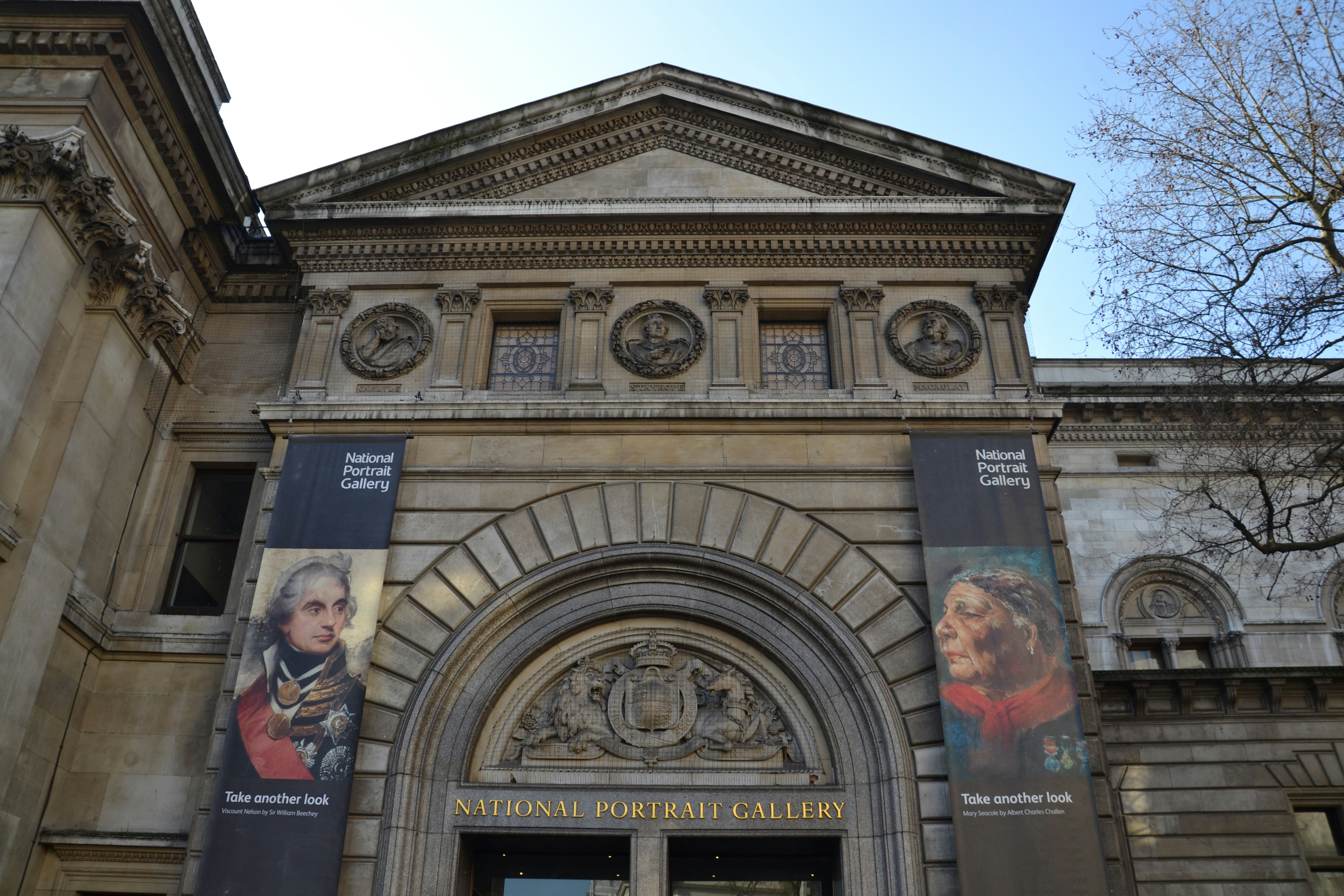 The entrace to the national portrait gallery. 