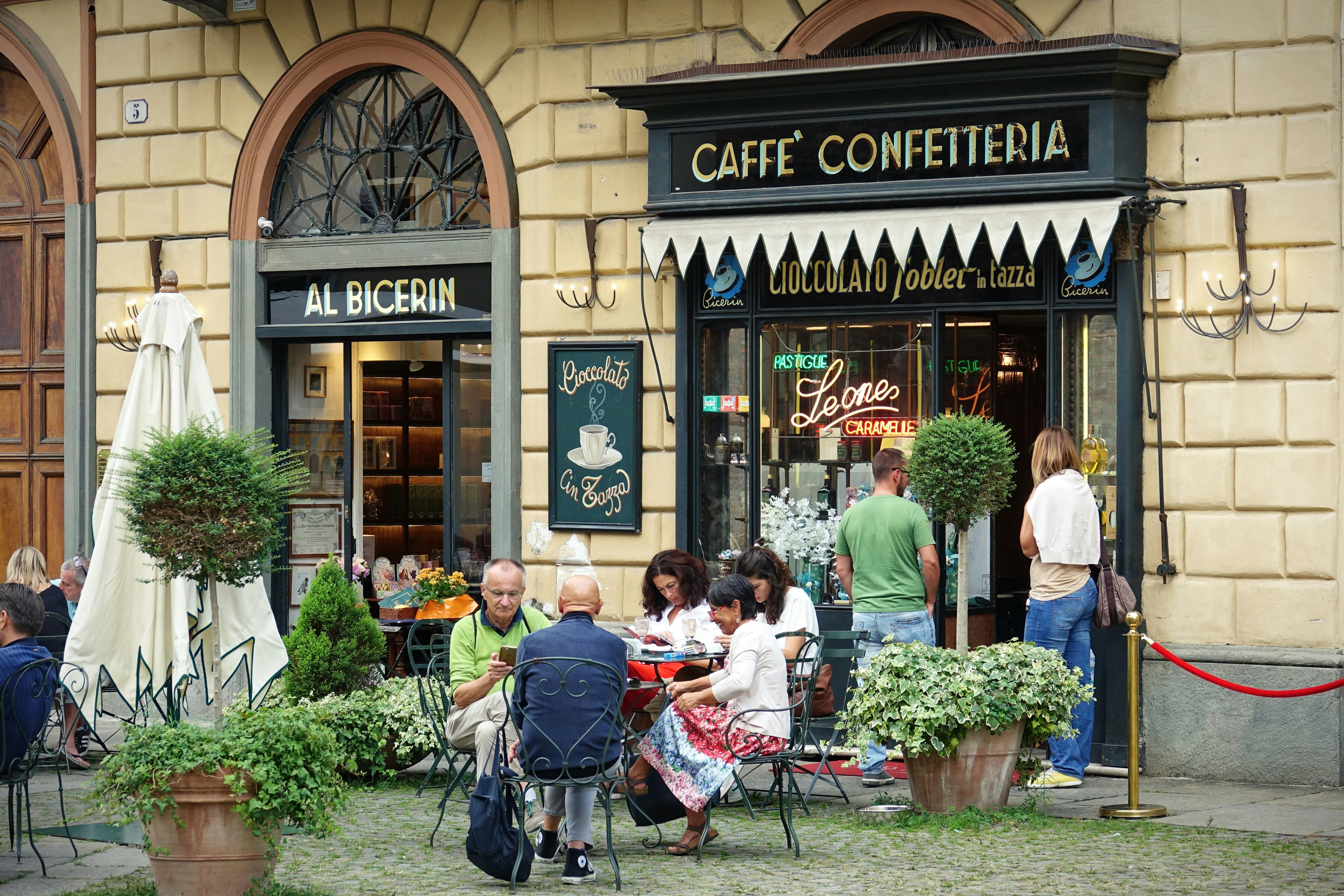 Historic Caffè Al Bicerin (1763), located in Piazza della Consolata, Turin