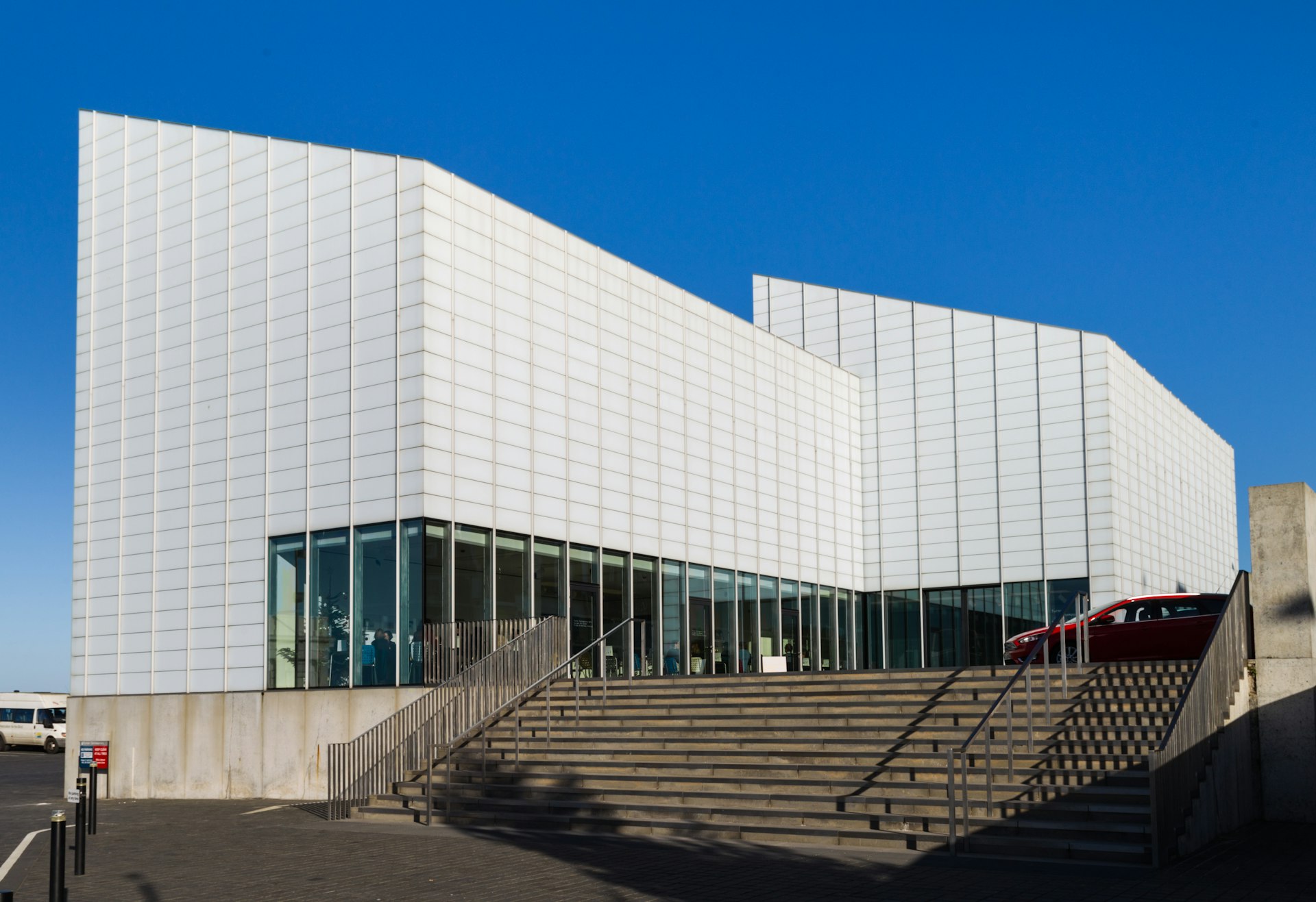 The bright white, angular exterior of the Turner Contemporary art gallery in Margate.