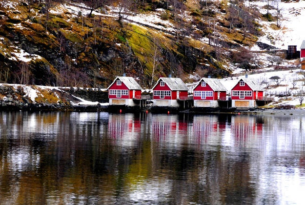 The Norwegian village of Flåm in Sogn og Fjordane has been devastated by flooding.