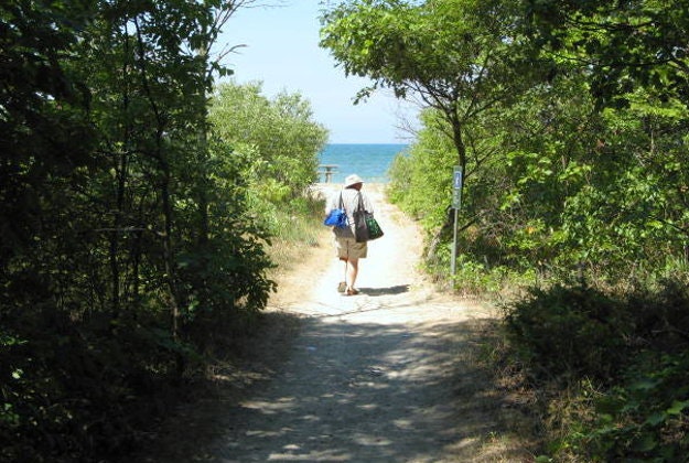 Heading to the beach at Point Pelee, Canada