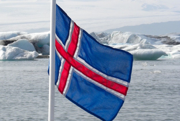 Icelandic flag.