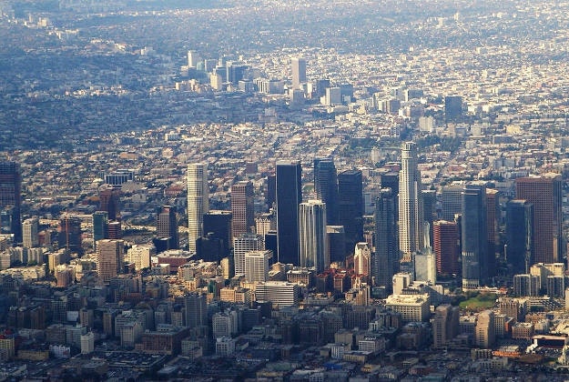 An aerial view of Los Angeles.