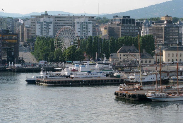 Oslo's harbour from Akershus Fortress.