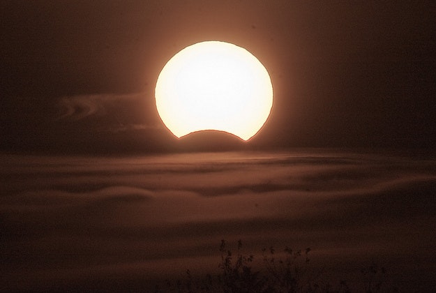 Partial solar eclipse, Ottawa, 2013.