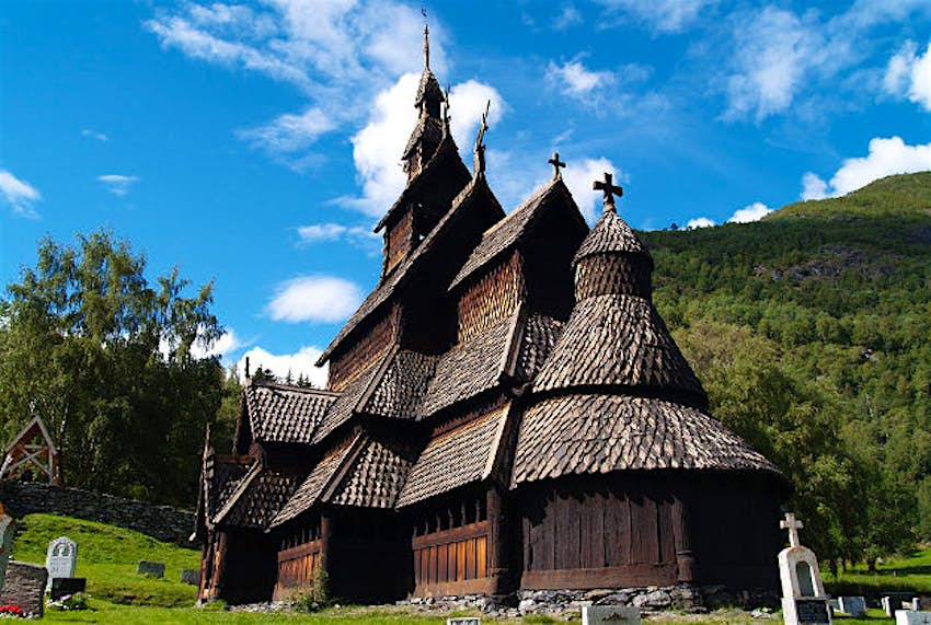 Travel News - stave church A preserved stave church in Borgund, Norway.